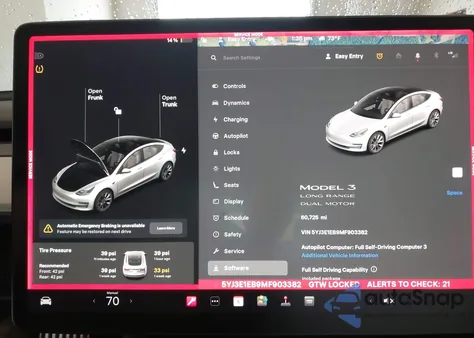 2021 Tesla Model 3 Long Range Dual Motor All-Wheel Drive from USA, damaged, VIN 5YJ3E1EB9MF903382
